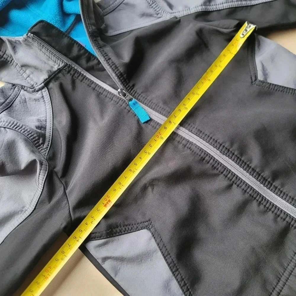 Cherokee Kids Boys Jacket Coat XS 4-5 Blue Fleece Lined Black Gray Full Zip